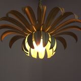 Ceiling light yellow &green leaves one central bulb