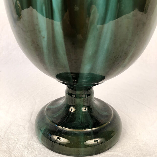 Clément Massier Golfe Juan vase with braided handles in glazed earthenware