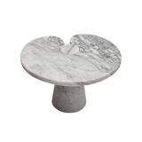 Original Angelo Mangiarotti Italian "Eros" Carrara Marble Side Tables