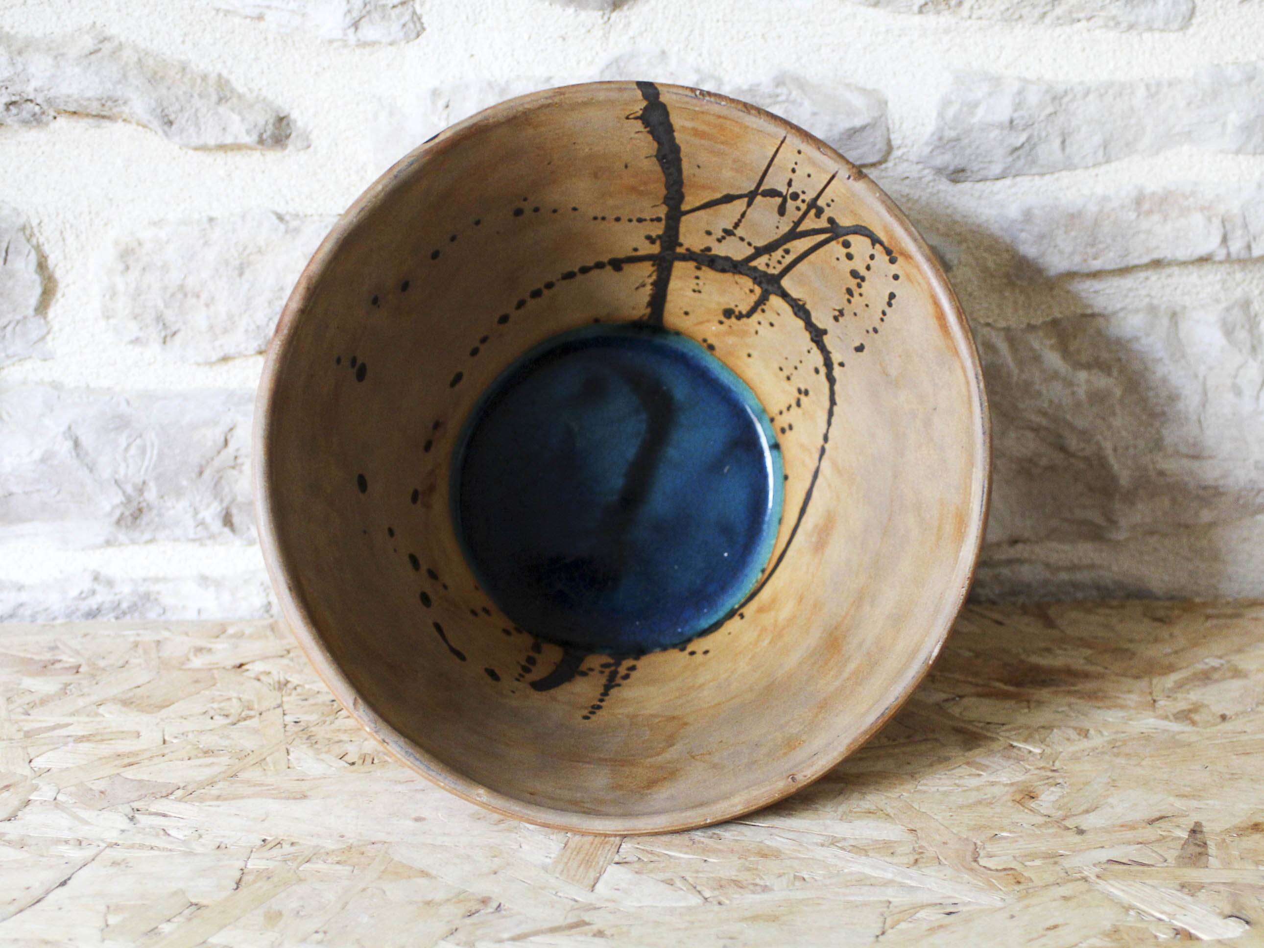 Ceramic salad bowl Poterie de la Colombe