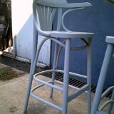 Set of 4 stools bistro in wood