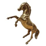 Vintage Brass Horse Rearing 70s
