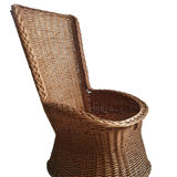 Rattan basket armchair