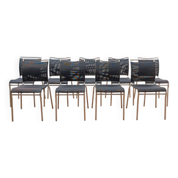 Set of 8 Air CB93 chairs, Calligaris