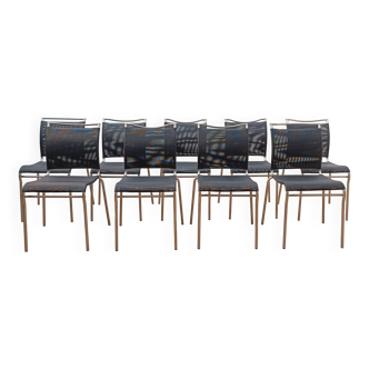 Set of 8 Air CB93 chairs, Calligaris