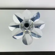 Space Age chrome flower wall light from the 1960s.