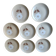Set of 8 St Amand stoneware plates with Marguerite decor