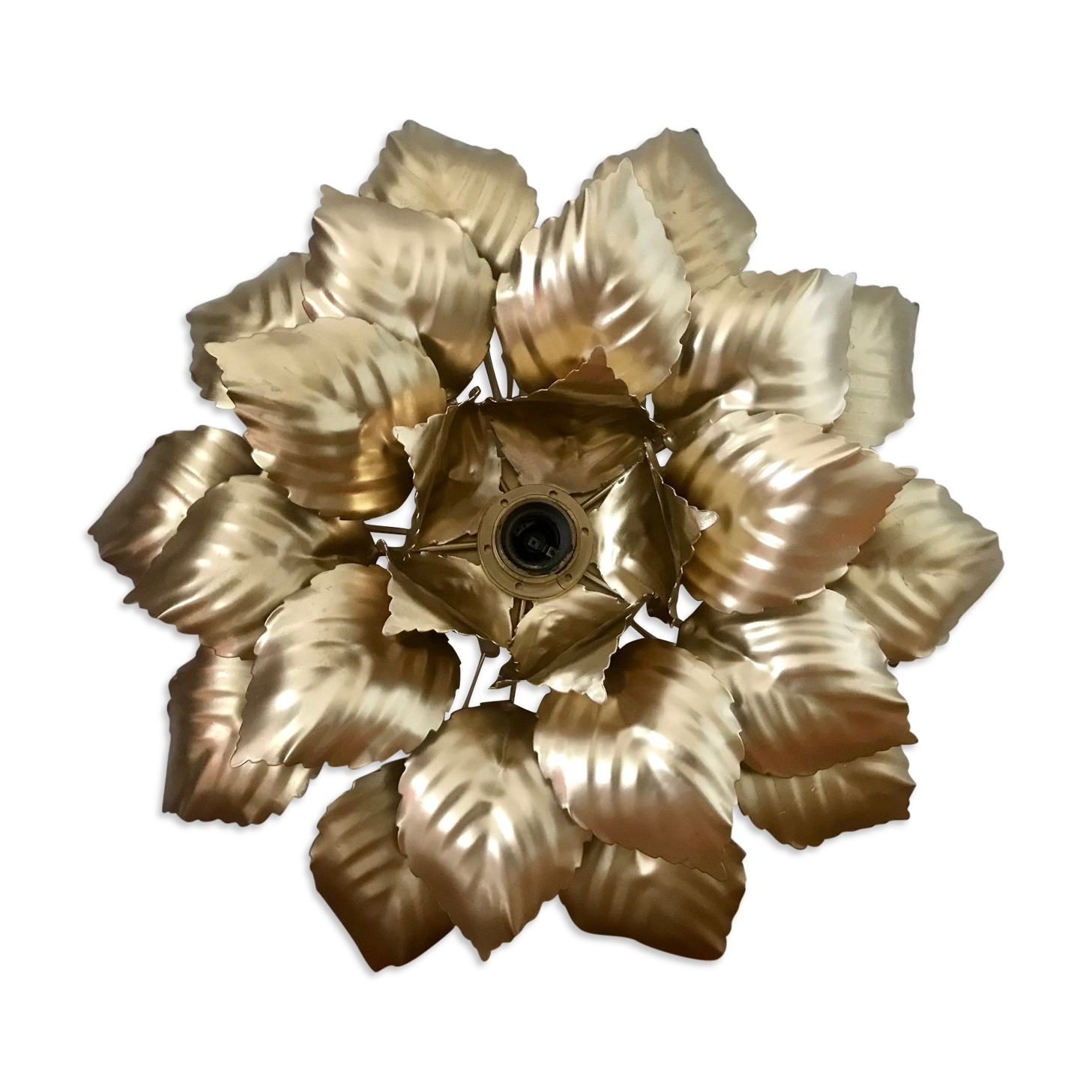 Ceiling lamp flower / golden leaves