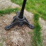 Antique bistro table with marble-decorated top
