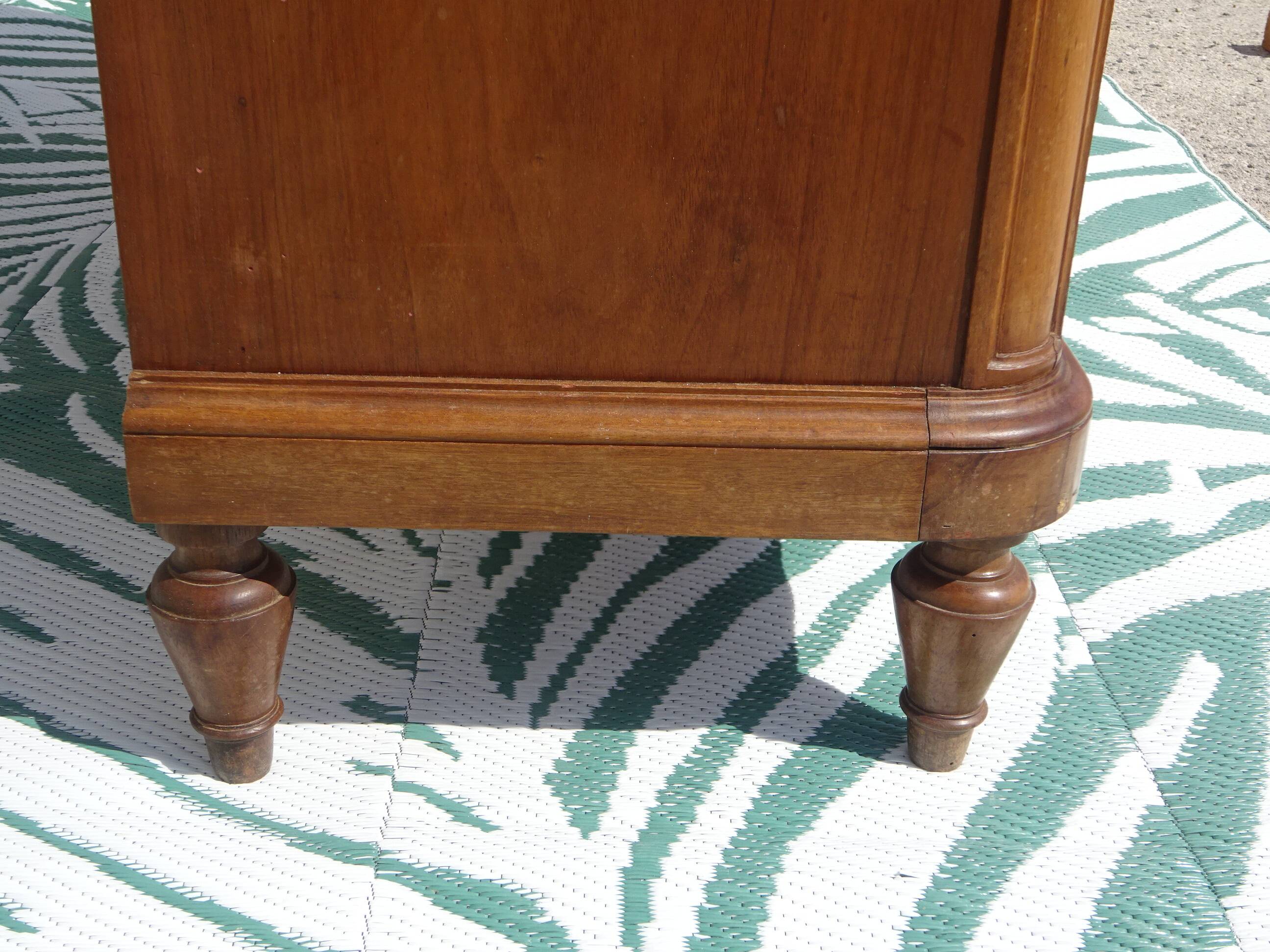Art Deco walnut sideboard with marble top