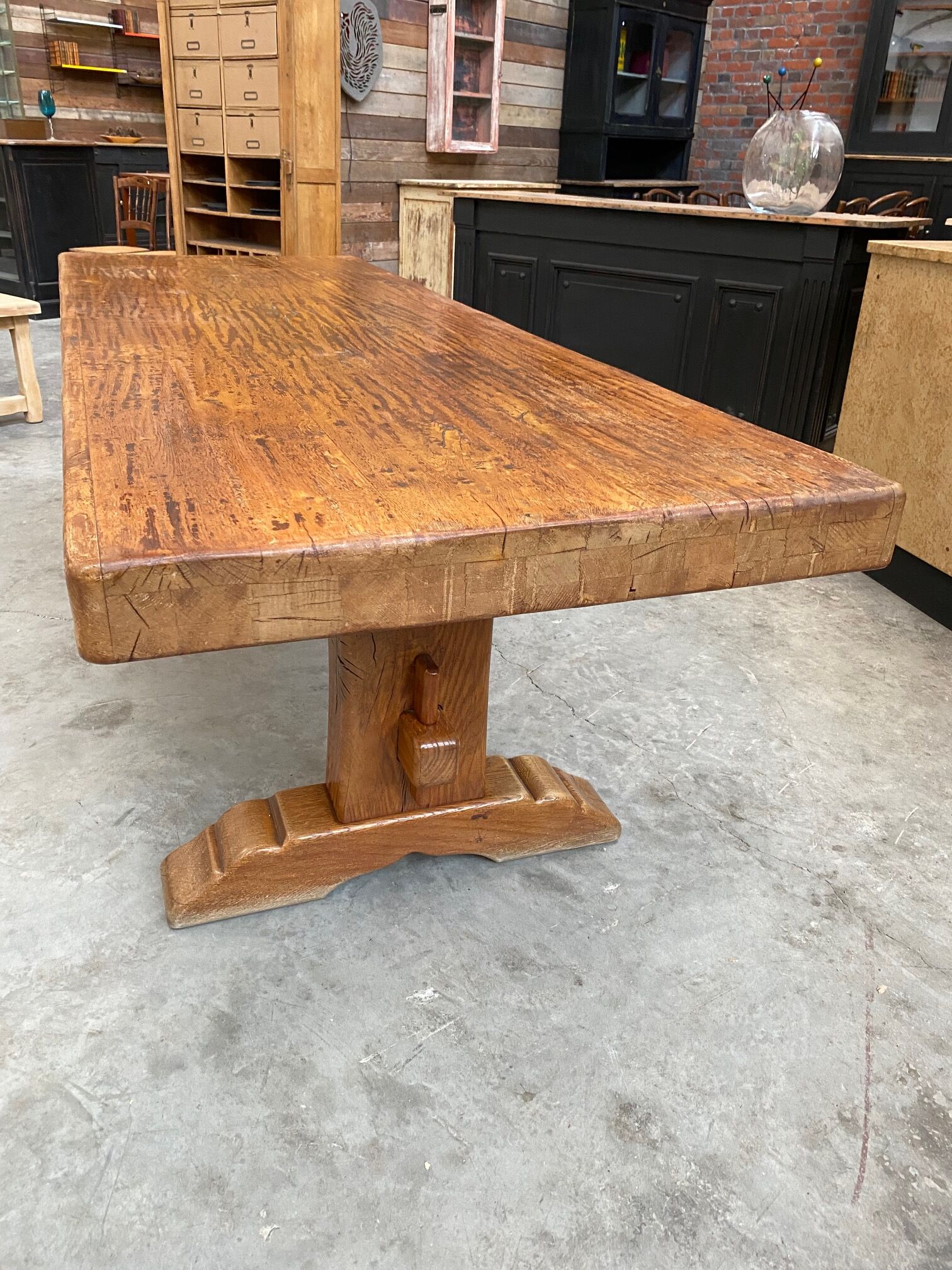 Oak farmhouse table