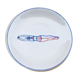 Hand-painted plate - Naiade