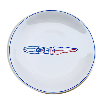 Hand-painted plate - Naiade