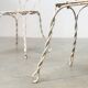 Set of two sculptural French garden chairs