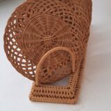 Wicker coaster and holder