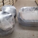 Rattan sofa set and 2 armchairs