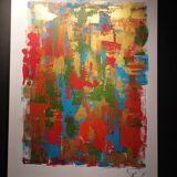 Abstract painting by decorator Erik Huet Alvarez