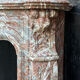 Louis XV style fireplace in grey Ardennes marble, circa 1880.