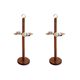 2x Scandinavian Table Lamps Teak & Brass, 1960s
