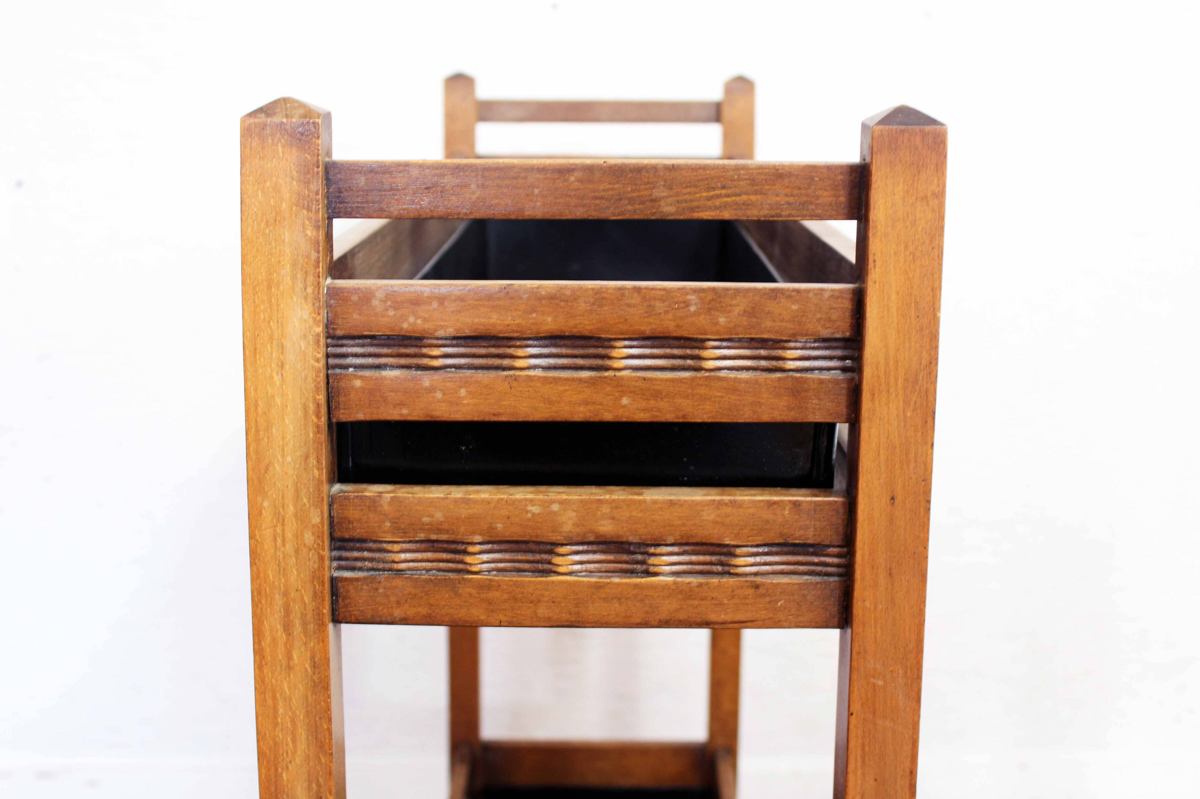 Wooden and zinc planter 1950