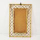 Mid Century Bamboo and Rattan Wall Mirror, Italy, 1960s