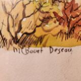 Watercolour painting of Mas en Provence, signed.