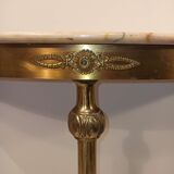 Baroque console old midcentury marble and gold metal