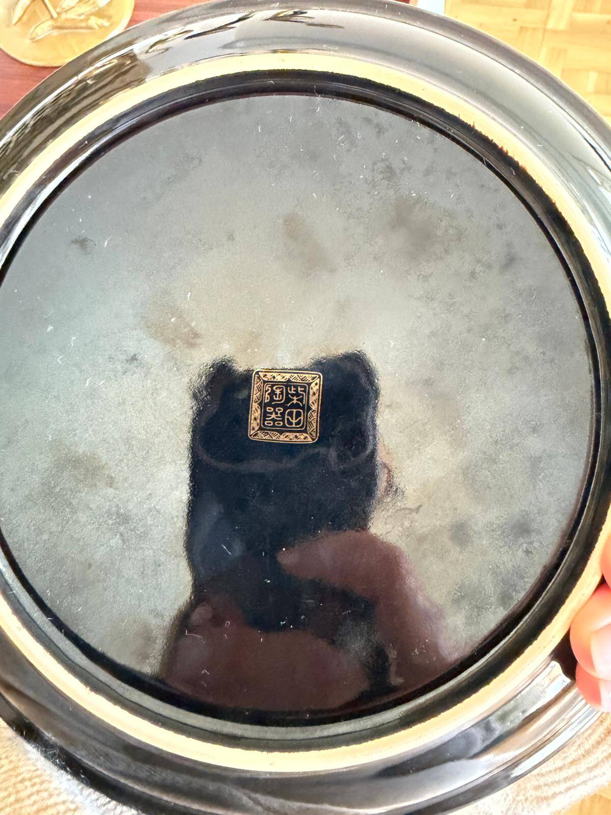 10 Japanese porcelain plates by Shibata Tenmoku, 1970