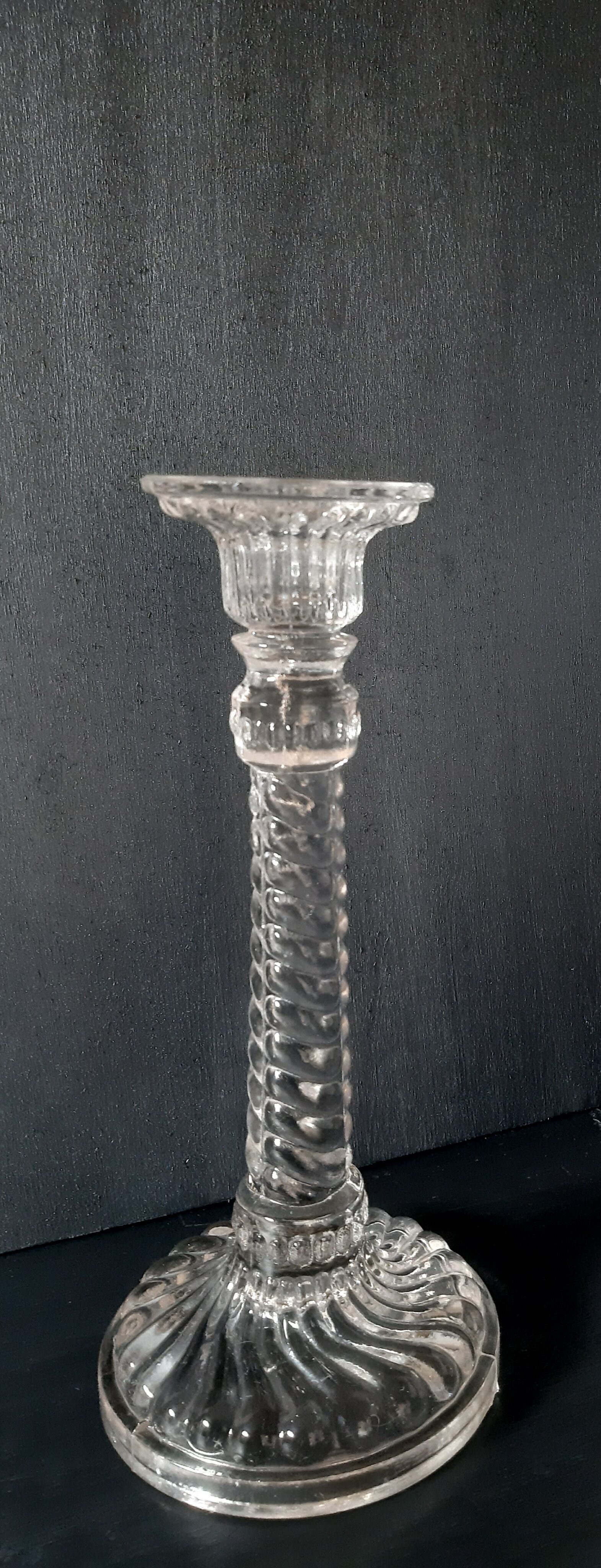 Glass candle holder