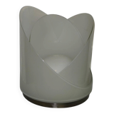 Large vintage white glass lamp model LT300 by Carlo Nason for Mazzega.