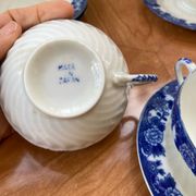3 Japanese fine porcelain cups and saucers