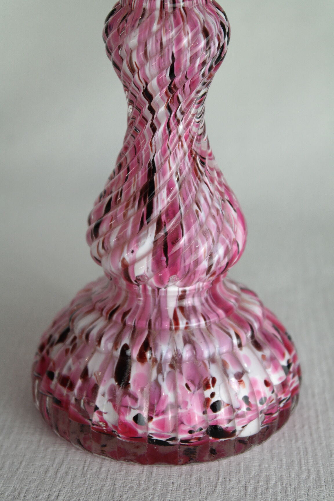 Clichy Legras glass vase, rose, early 20th century.