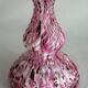 Vase verre de Clichy Legras Rose début XXème