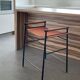 Contemporary Bar Stool Leather Cognac and Black Rubber Metal