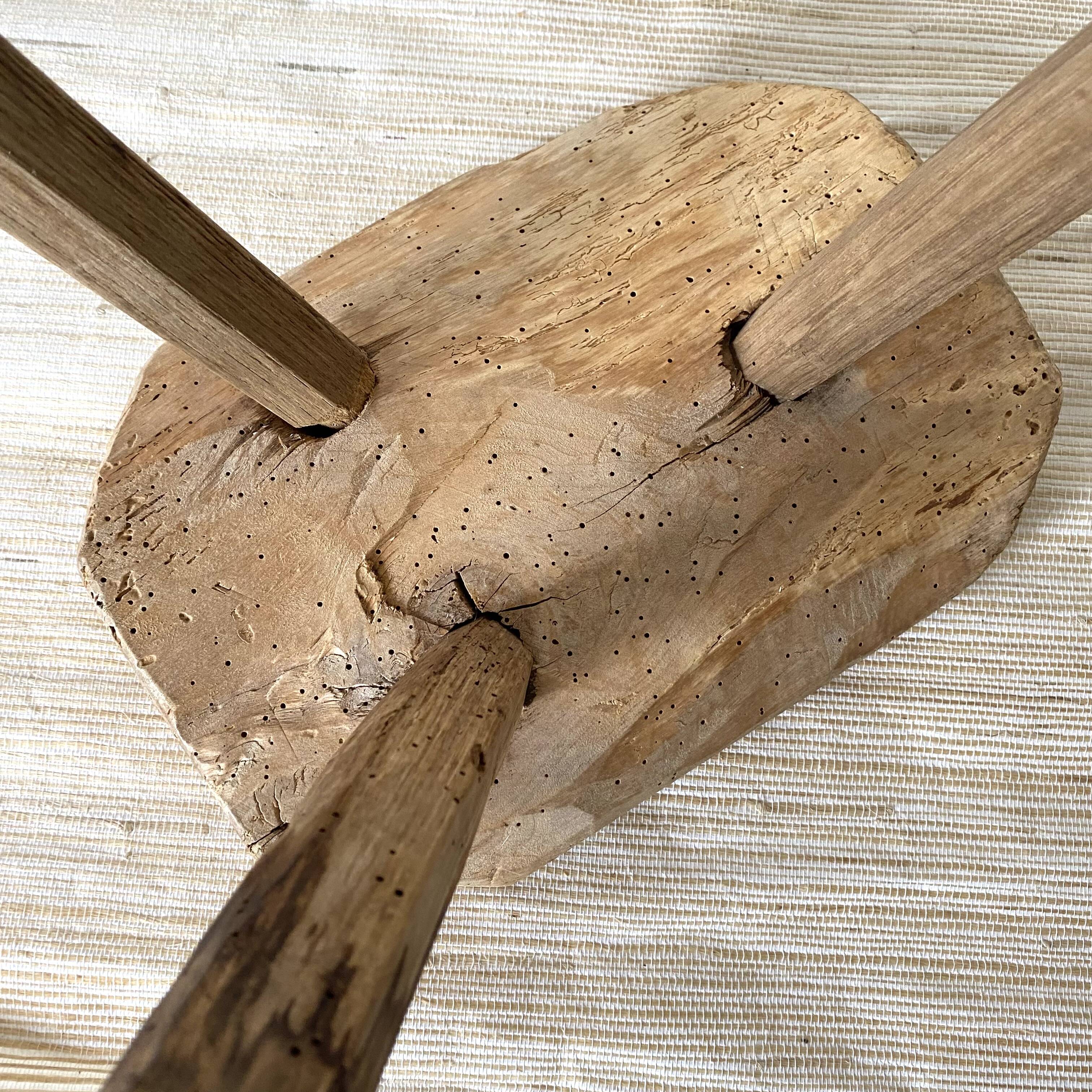 Brutalist tripod farm stool