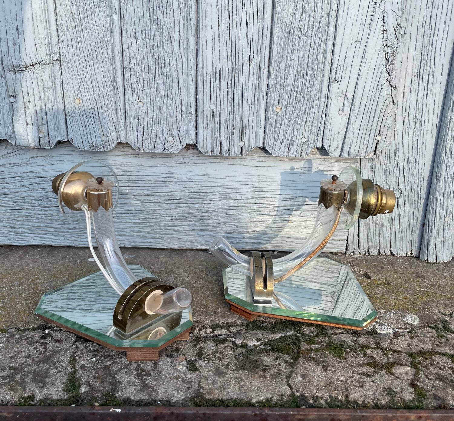 A pair of Venetian Murano wall sconces