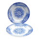 2 blue and white floral plates Terre de Fer St Amand Jardinière