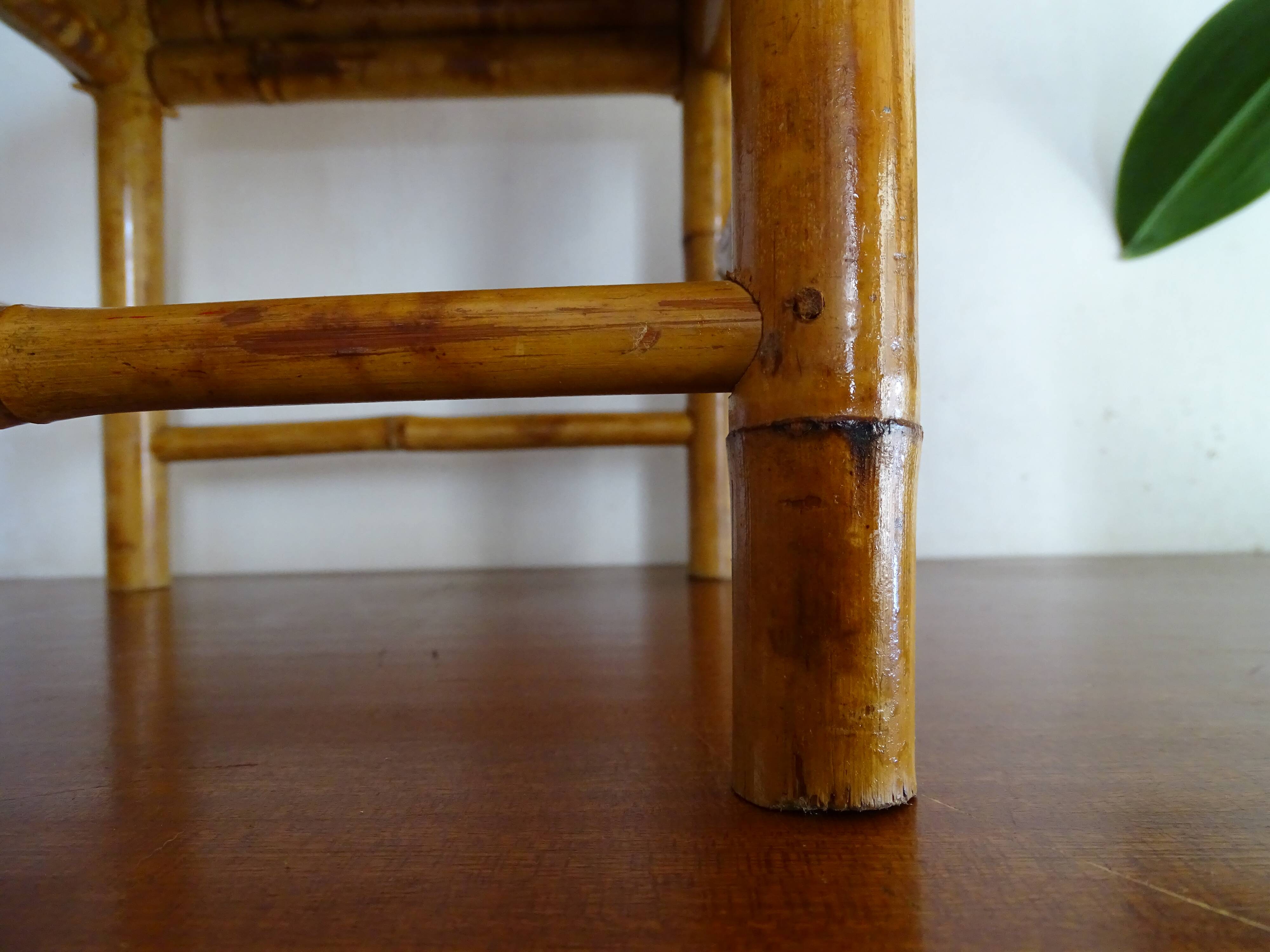 Bamboo stool 1960 vintage