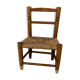 Chaise enfant vintage bois et paille