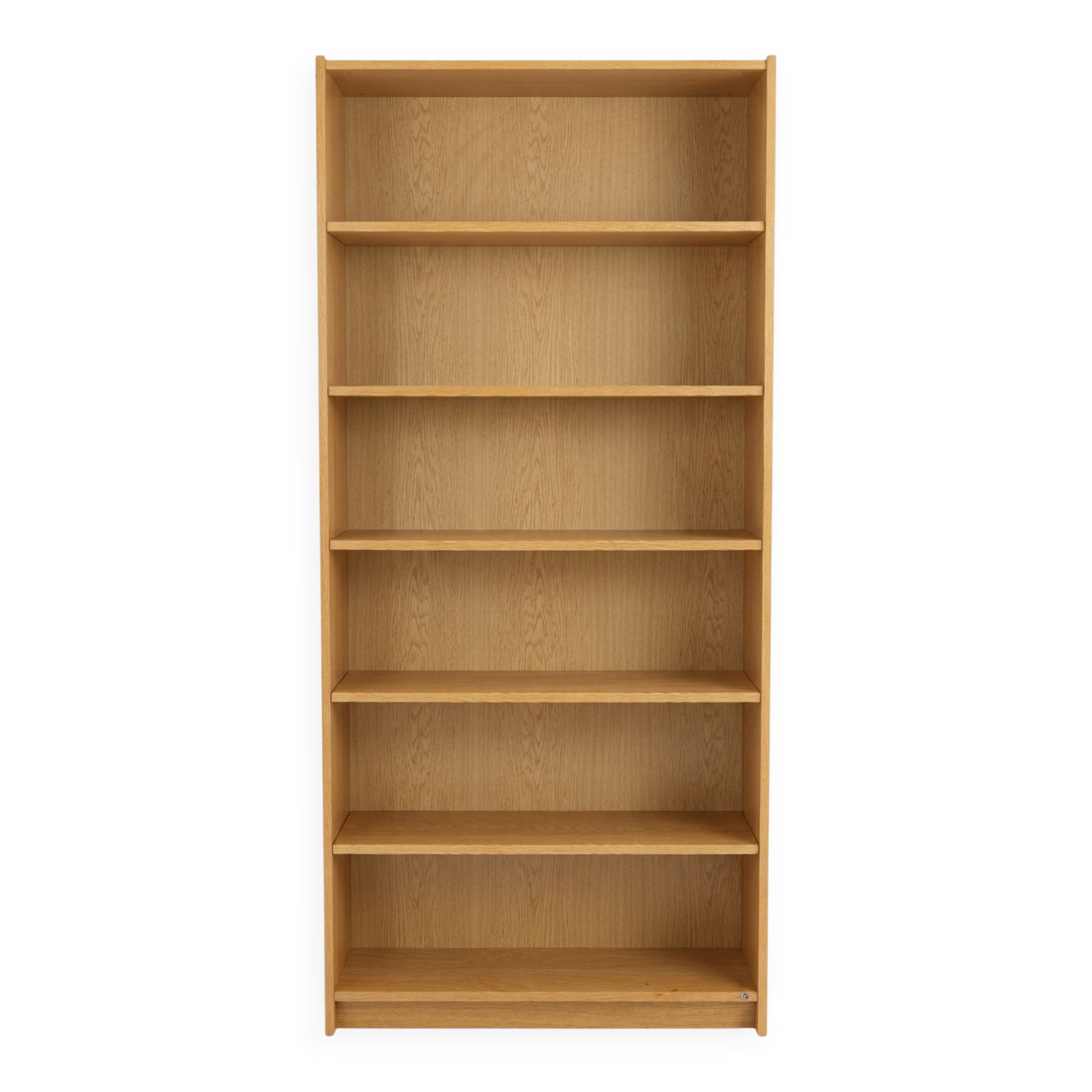 Vintage Scandinavian oak bookshelf - 200 cm - modular shelves, 20th century