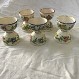 Five diabolo coquetiers in earthenware