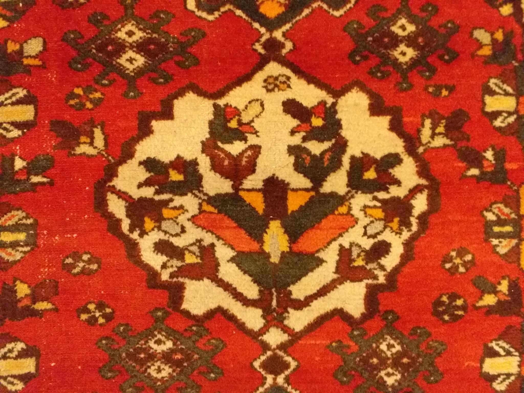 Handmade Persian Hamadan rug 200x132cm