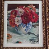 Oil Table bouquet of flowers