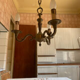 3-spoke brass chandelier