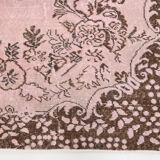 5x9 Light Pink Handmade Wool Turkish Rug 266x157Cm