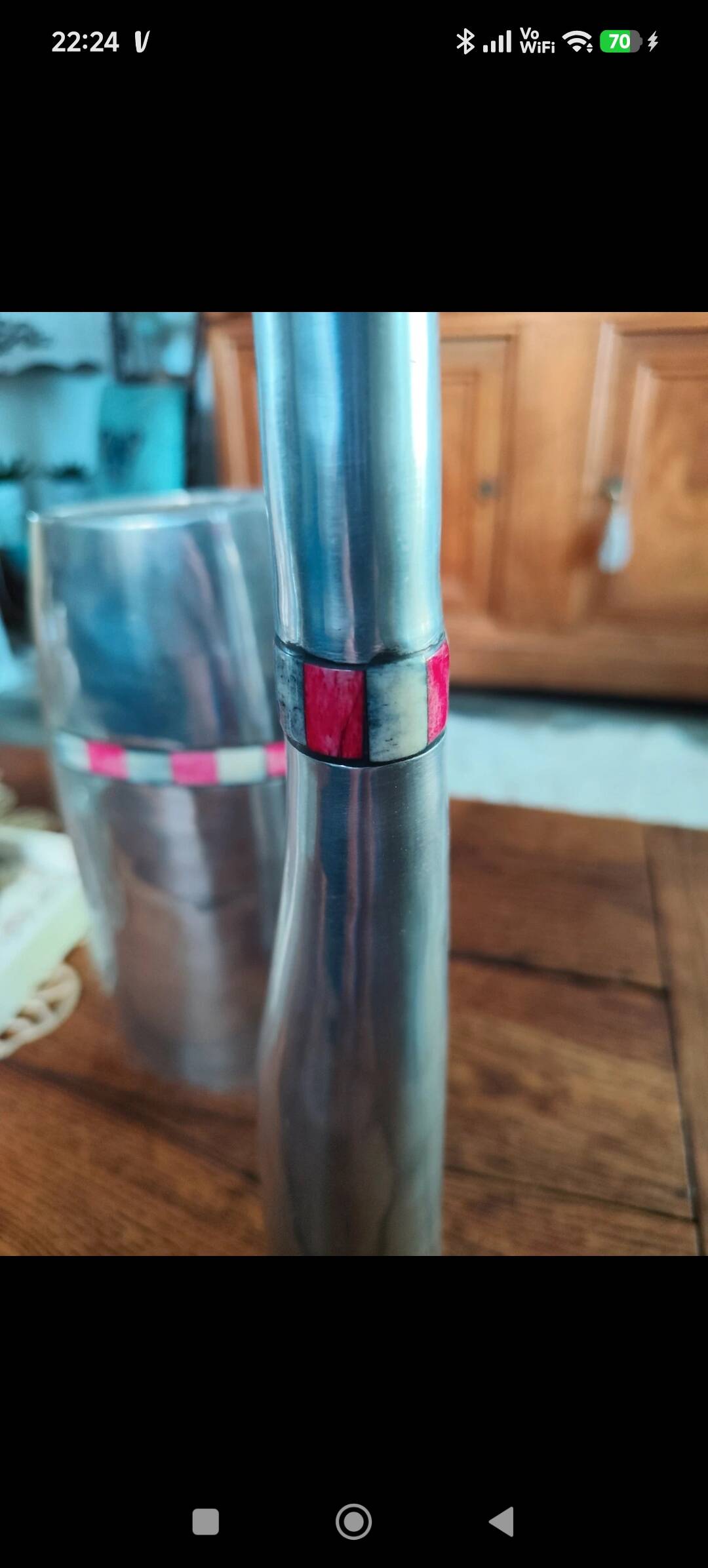 Pair of enamelled modernist vases