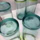 Aztecas Mexico blown glass glasses