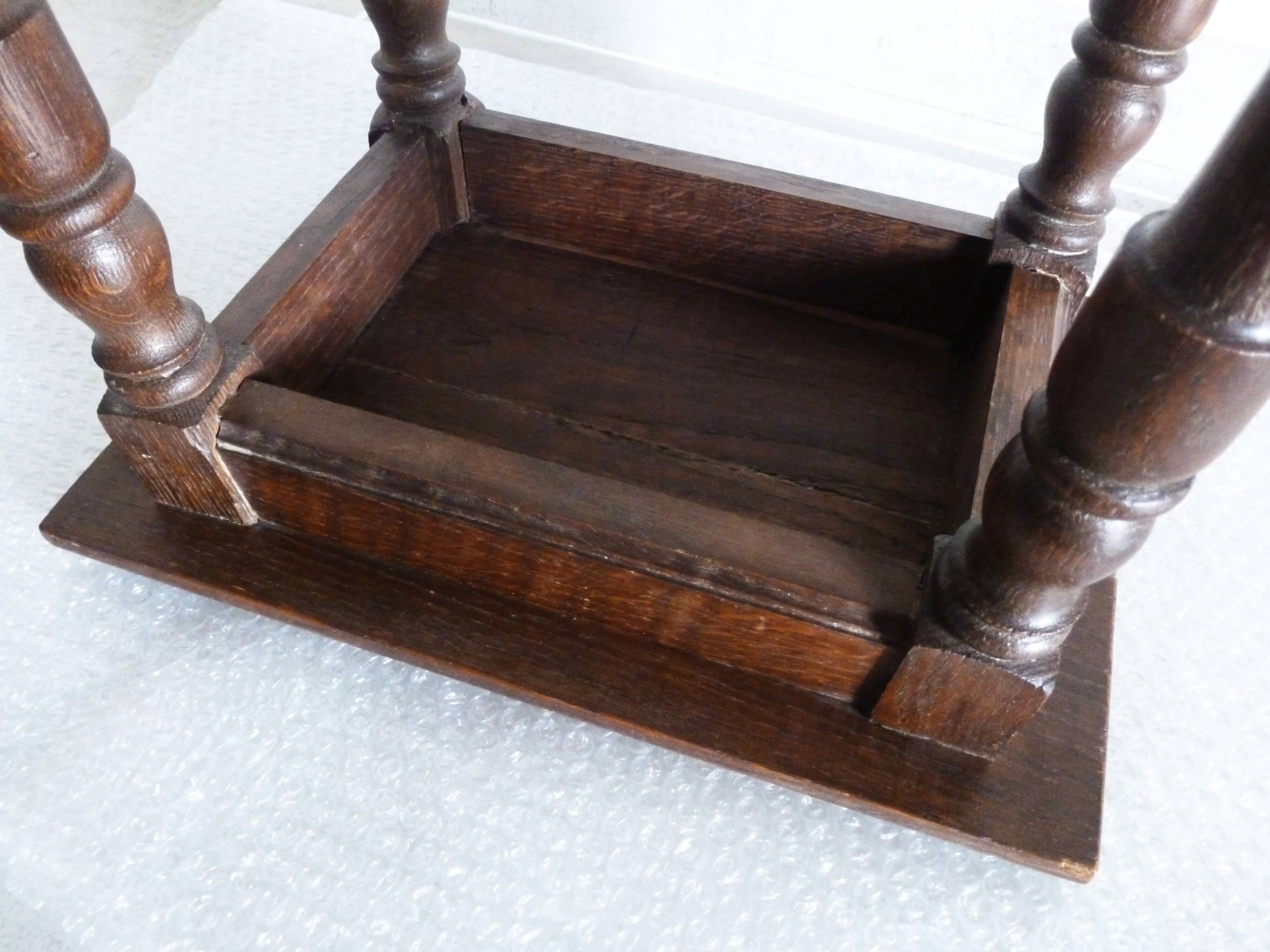 Stool, solid oak wood stool, stool plant stand.