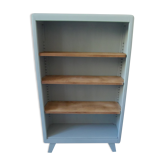 Library year 50 green of gray, 3 modular shelves wood