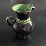 Small brown and celadon pearl pitcher